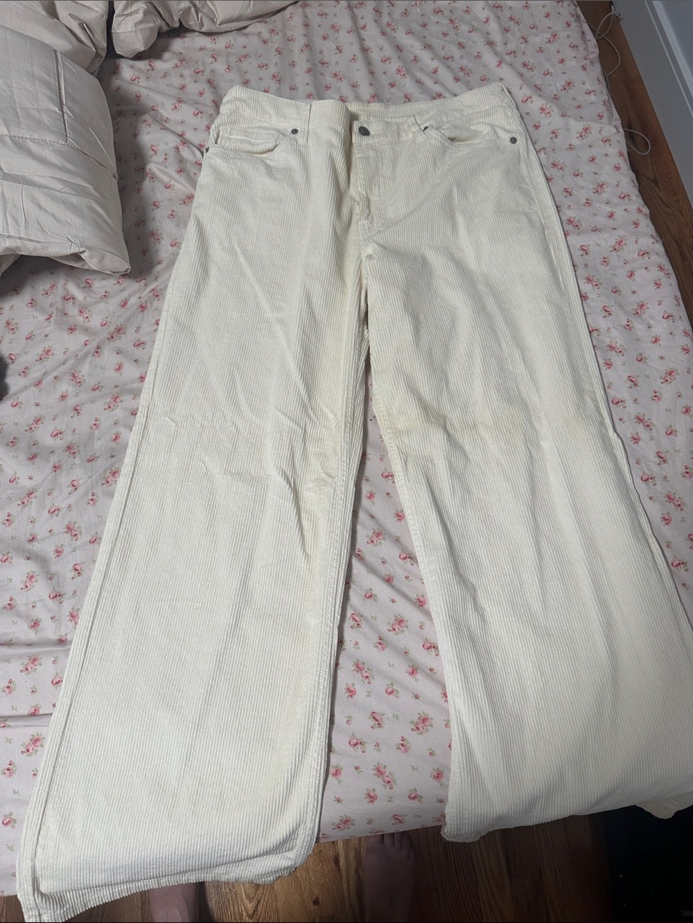 bp Cream Wide-Leg Corduroy Jeans